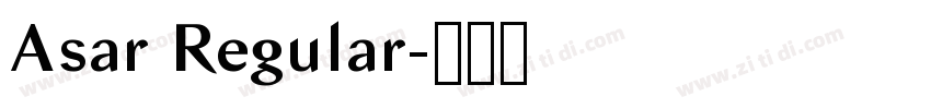 Asar Regular字体转换 Asar Regular字体转换